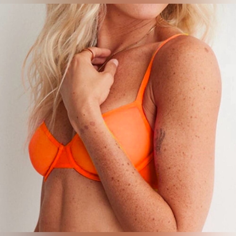 SMOOTHEZ by Arie Mesh Unlined Bra | Size 38DD | Orange - NWT